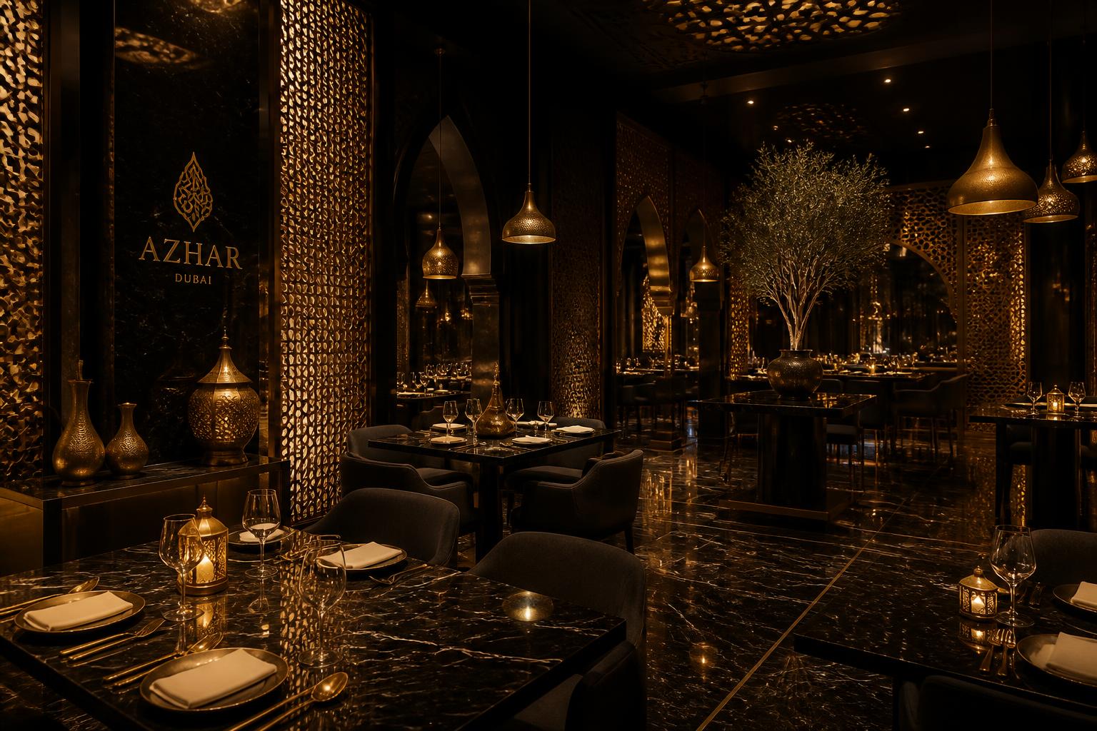 Luxury dining room at FAYEZ Restaurant
